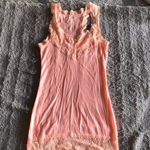 Lace and cotton tank